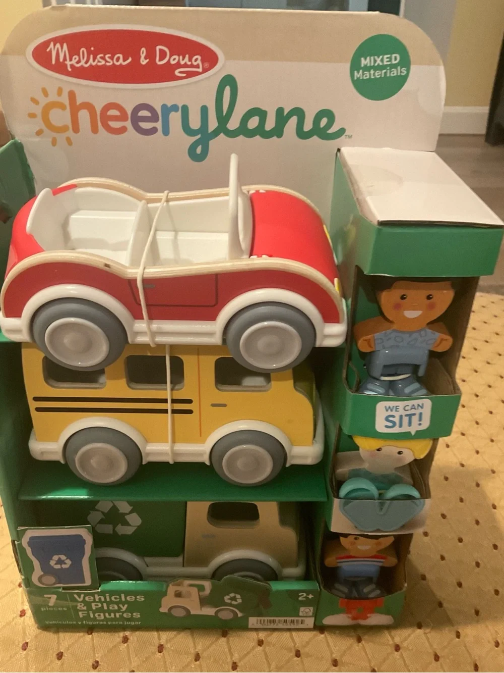 Melissa & Doug Cheery Lane Vehicle and Figures Set New